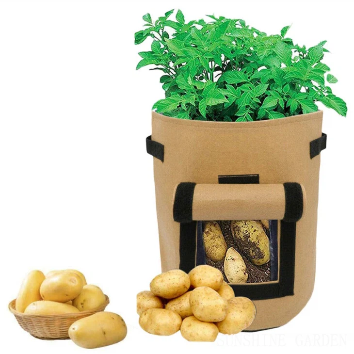 5 gallon beluftning filt stof kartoffel voksepose med klap